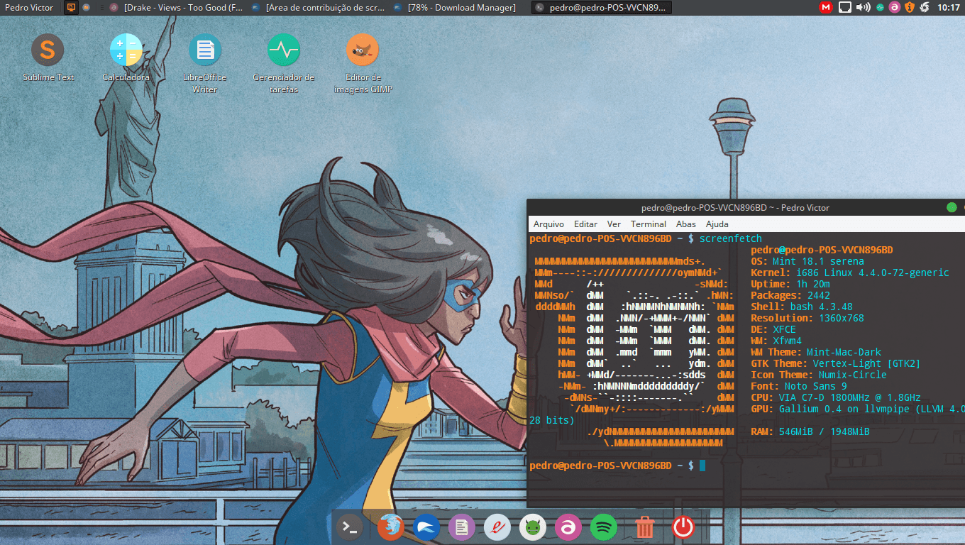 Linux Mint 18.1 com XFCE